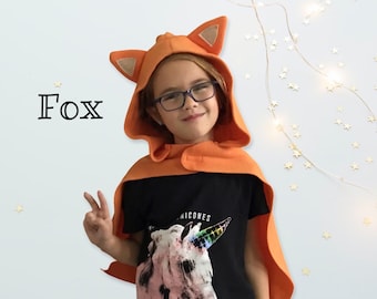 Fox Cape, Kids Halloween Costume or Dress Up Cape
