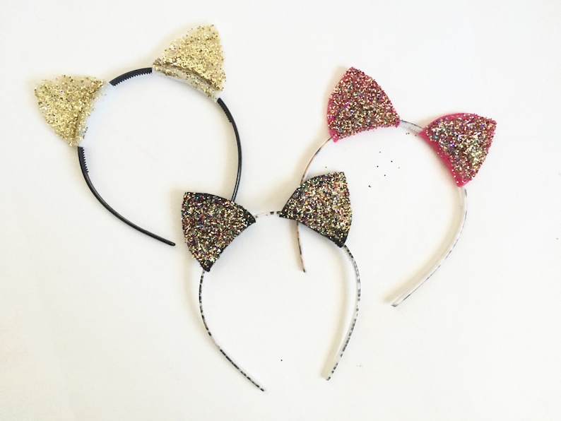 Glitter Cat Ears Headband Pack Photo Booth Props Etsy