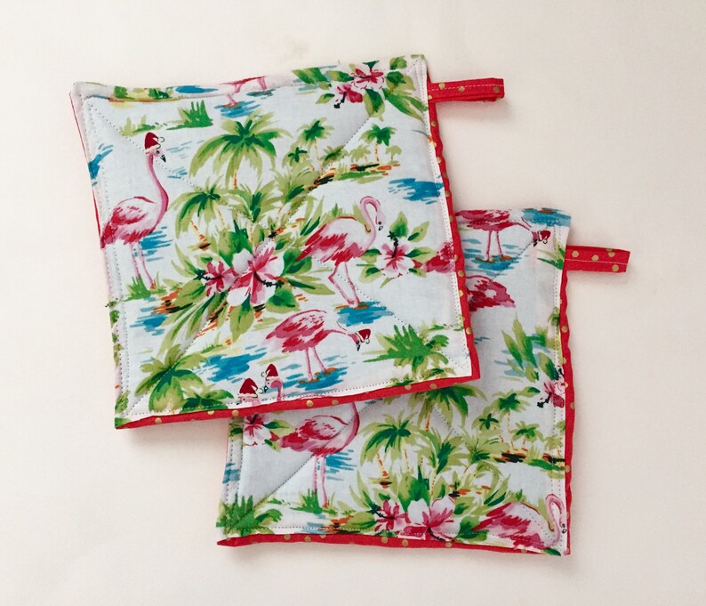 Potholders Hostess Gift Tropical Christmas Potholder Set Foodie