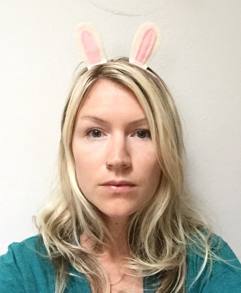 Rabbit Ears White Rabbit Headband Easter Headband