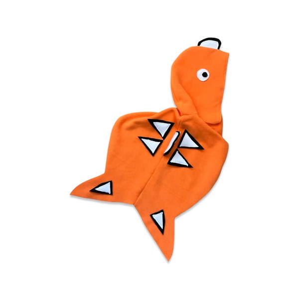 Clown Fish Hooded Cape, Kids Halloween Costume, Orange Clown Fish Costume