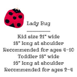 Ladybug Cape, Kids Halloween Costume or Dress Up Cape image 4