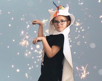 Unicorn Cape, Halloween Costume or Dress Up Cape, Custom Colors