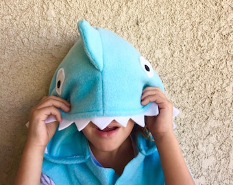 Blue Shark Cape, Kids Halloween Costume or Dress Up Cape