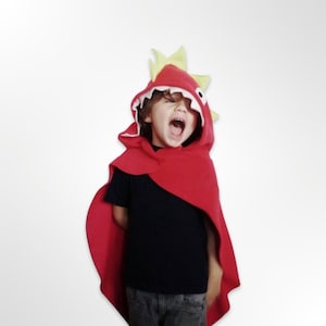 Red Dinosaur Cape, Halloween Costume or Dress Up Cape