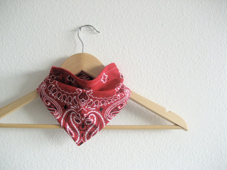 Red Bandana Bib for Baby Etsy