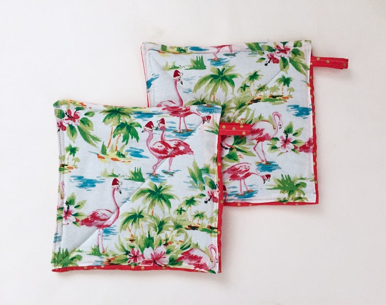 Potholders Hostess Gift Tropical Christmas Potholder Set Foodie