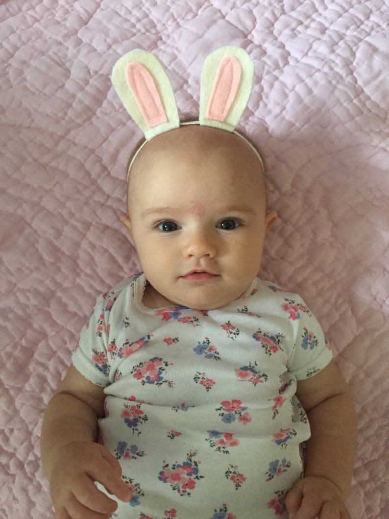 White Rabbit Headband for Baby Etsy