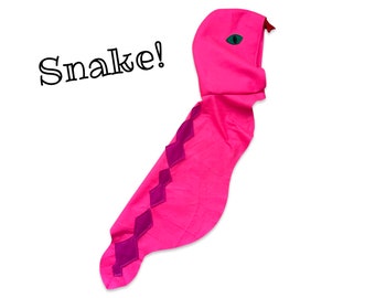 Pink Snake Cape, Halloween Costume or Dress Up Cape for Kids