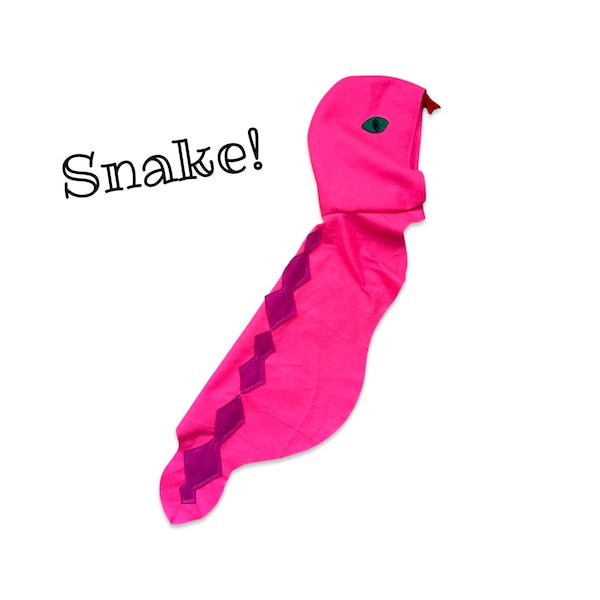 Pink Snake Cape, Halloween Costume or Dress Up Cape for Kids