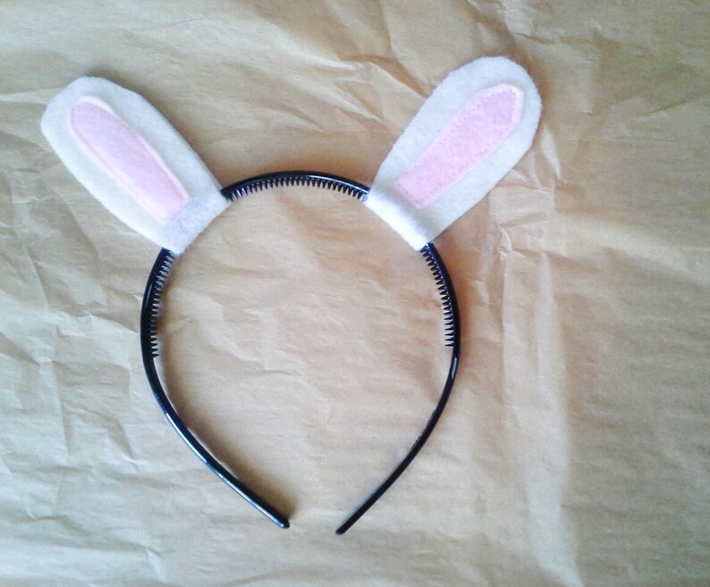 Rabbit Ears White Rabbit Headband Easter Headband