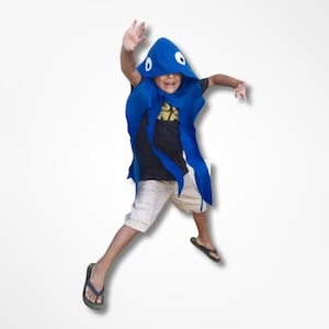 Blue Octopus Cape, Halloween Costume or Dress Up Cape