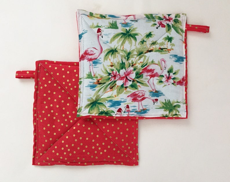 Potholders Hostess Gift Tropical Christmas Potholder Set Foodie