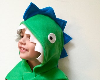 Green Dinosaur Cape, Kids Halloween Costume, Dinosaur Costume, Dragon Cape, Pretend Play Costume