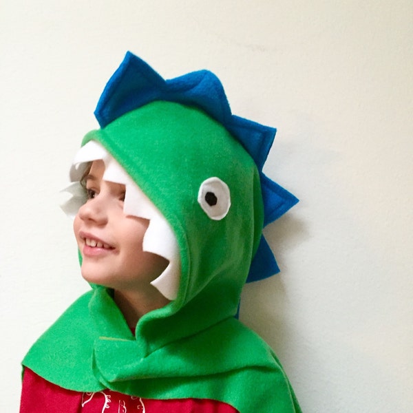 Green Dinosaur Cape, Kids Halloween Costume, Dinosaur Costume, Dragon Cape, Pretend Play Costume