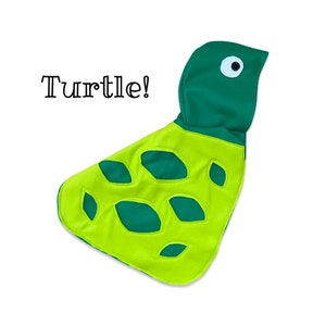 Mantello tartaruga con cappuccio, costume di Halloween per bambini o mantello da travestimento