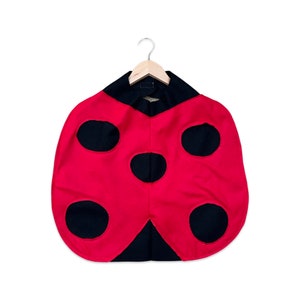 Ladybug Cape, Kids Halloween Costume or Dress Up Cape