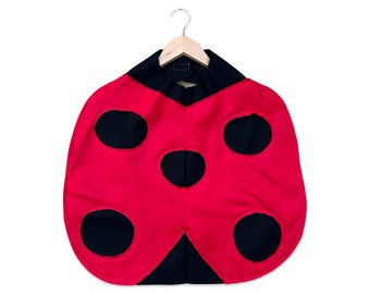 Ladybug Cape, Kids Halloween Costume or Dress Up Cape