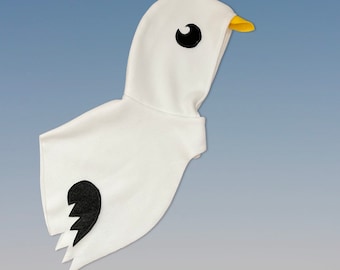 Seagull Cape, Kids Halloween Bird Costume or Dress Up Cape