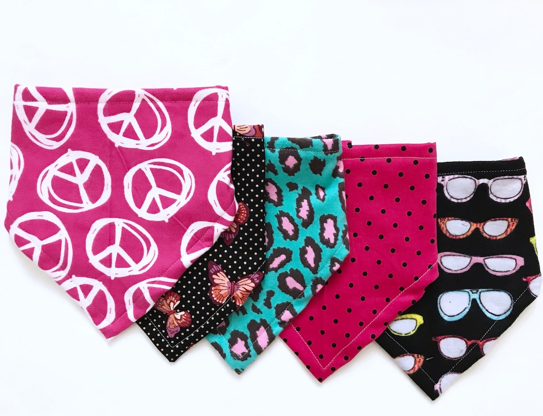 Baby Girl Bandana Bib Set, Bibdana 5 Pack, Baby Shower Gift Etsy