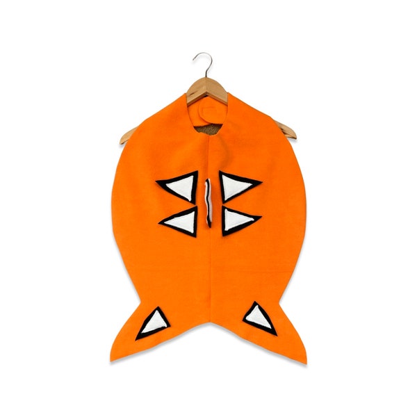 Cape orange poisson-clown, déguisement d'Halloween pour enfant, cape Nemo