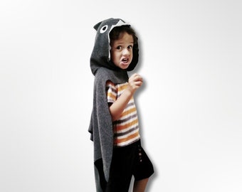 Shark Cape, Halloween Costume or Dress Up Cape for all ages