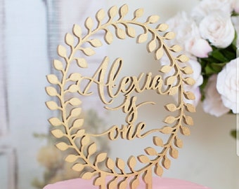 Oval Laurel Wreath Cake Topper