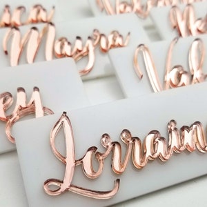 Badge with Mirror Acrylic Raised Lettering Name