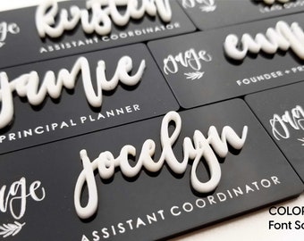 BLACK Badge with Pin-on in Raised Lettering