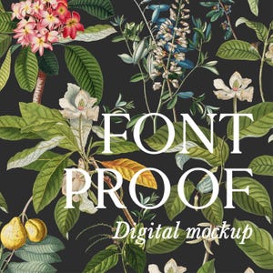 Prova del carattere (mockup digitale)