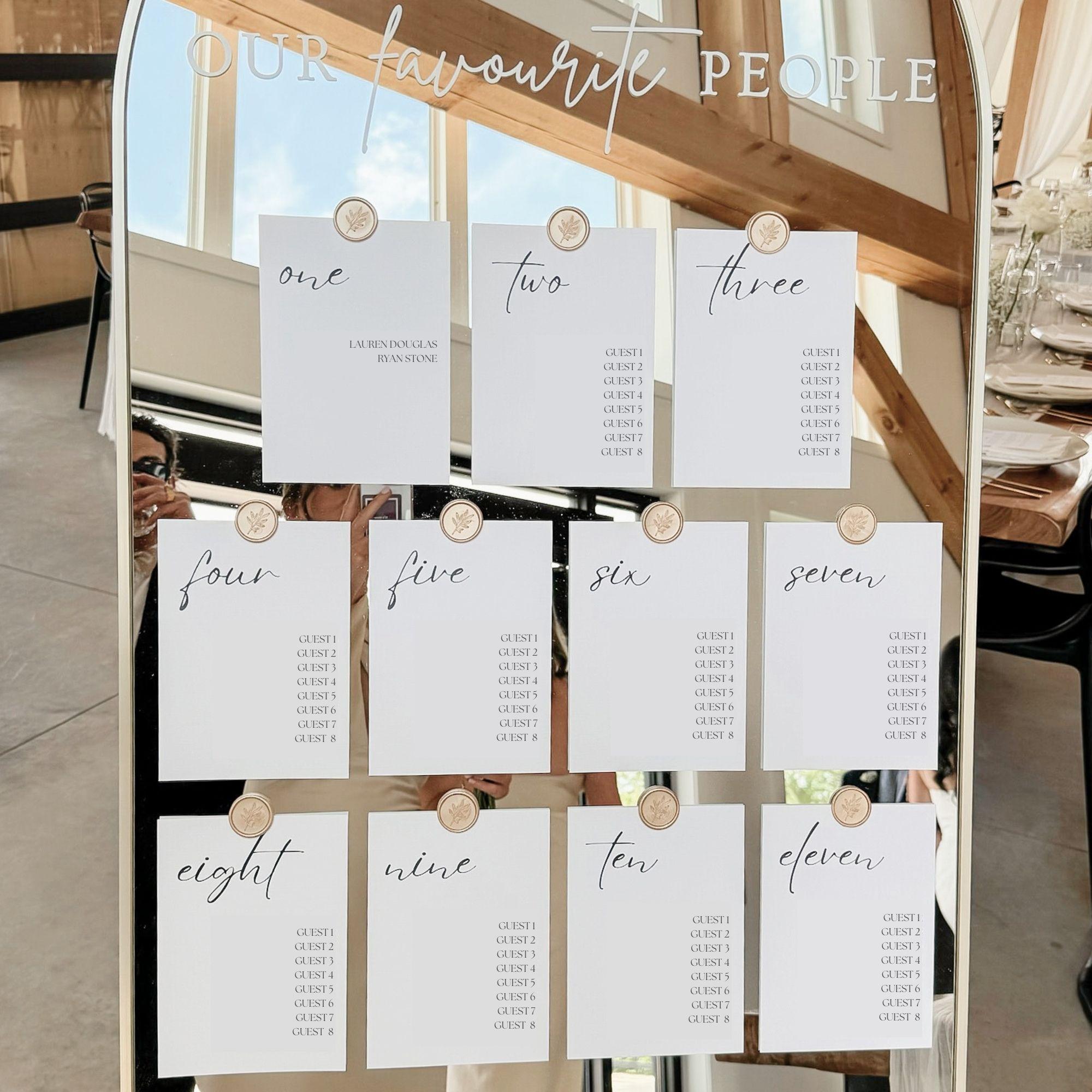 Generic Seating Chart Simple Seating Chart Template, Editable Minimalist Seating Chart ...