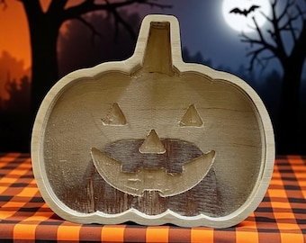 Baltic Birch Wood Mosaic/Craft Pumpkin Shape