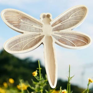 Mosaic wood shape dragonfly, beautifully crafted baltic birch mosaic shape, perfect for decor or a thoughtful gift for the artist!