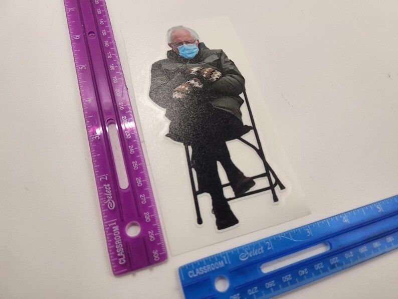 Bernie Sanders - Bernie in a Chair in the Winter - Decal Car Truck ...