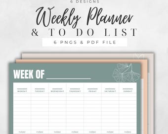 Planificador semanal imprimible con lista de tareas - Simple in Colors