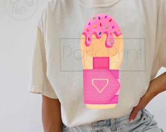 Ice cream baseball sliding mitt, 2 colors, png file