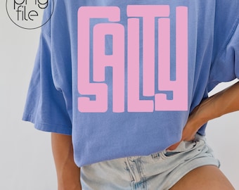 Salty, Summer Beach Vibes, 4 color options, png design
