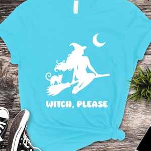 Witchy Graphic Tee, Perfect for Halloween, Gifts for Witches, Fun Casual Wear, Cotton T-Shirt, Everyday Style