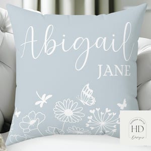Personalized Baby Name Pillow, Nursery Pillow, Custom Nursery Cushion, Baby Girl Pillow, Toddler Pillow, Baby Shower Gift, Kids Room Decor