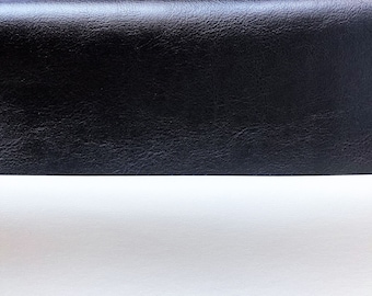 Matte Black or White Vegan Leather Fabric For Upholstery - Faux Leather Fabric in Lambskin Pattern