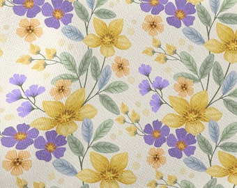 Country Wildflowers on Japanese Cotton Lawn, 58" Fabric for Sewing, Crafting, Dressmaking