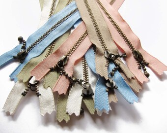 Made in USA Black - 580 2pcs 30 inches Brass Metal Zipper Standard Ykk Number 5 Medium Weight Jacket Zippers for Sewing Coats