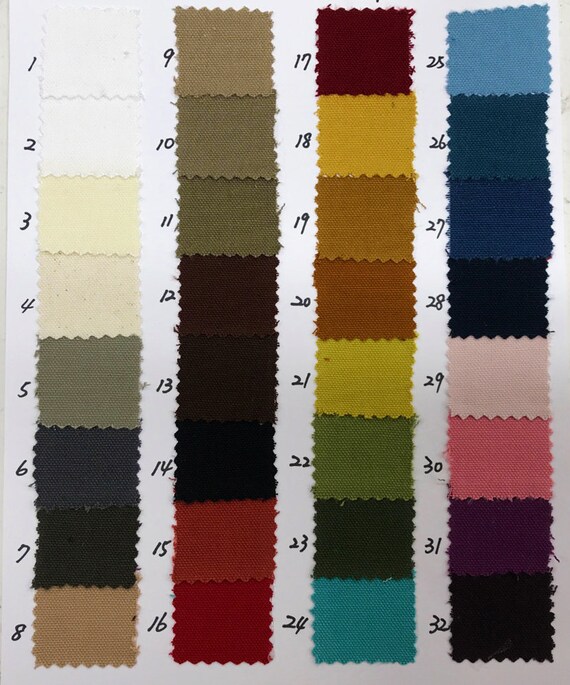 Cotton Canvas Fabric Pick Your Color One Yard FABRIC SALE Etsy