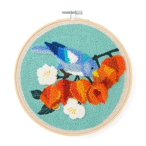 DIY Beginner Punch Needle Kit - Bird in Fall - Crafting Kit