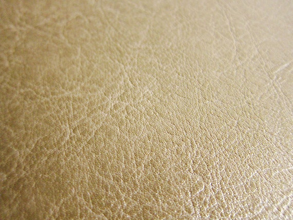 Gold Vegan Leather Fabric for Upholstery Faux Leather Fabric in Lambskin  Pattern Matte Finish 