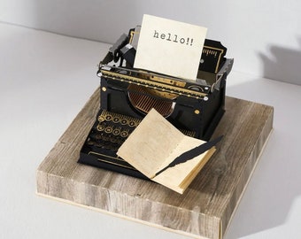 Vintage Typewriter - DIY Paper Sculpture Kit - Papercutting / Paper Craft - Crafting Kit