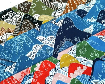 Mountains - Japanese Cotton Fabric for Quilting, Crafting, Home Decor