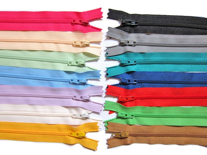 YKK Zippers in Assorted Colors Set of 14 Colors Zippers 4 Etsy