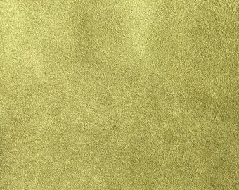Matcha Green Faux Suede Fabric / Microsuede Upholstery Fabric - Large Fat Quarter - Vegan Suede