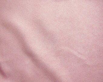 Baby Pink Faux Suede Fabric / Microsuede Upholstery Fabric - Large Fat Quarter - Vegan Suede